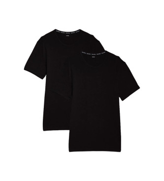 Calvin Klein Pack of 2 black Crew short sleeve t-shirts 