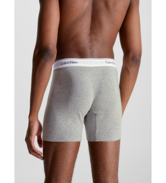 Calvin Klein Paket 3 kratkih hlač Boxer - Modern Cotton črna, bela, siva