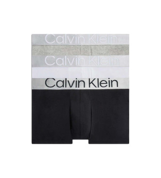 Calvin Klein Pakiranje 3 klasičnih spodnjih delov trenirke bele, sive, črne barve