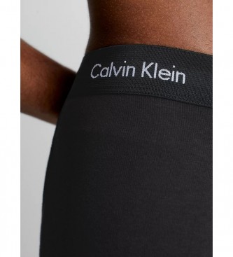Calvin Klein Zestaw 3 bawełnianych elastycznych bokserek w kolorze niebieskim, czarnym