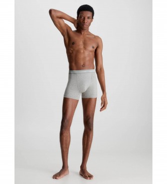 Calvin Klein Confezione da 3 boxer in cotone elasticizzato nero, grigio