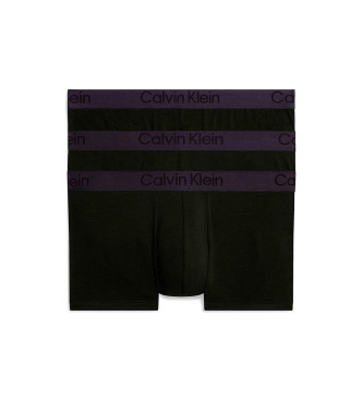 Calvin Klein Zestaw 3 szortów z niskim stanem w kolorze czarnym