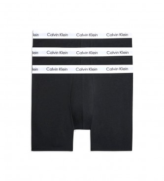 Calvin Klein Pack 3 Cales boxer elsticos de algodo preto