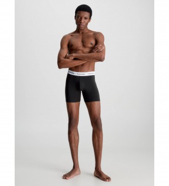 Calvin Klein Pack 3 Cales boxer elsticos de algodo preto