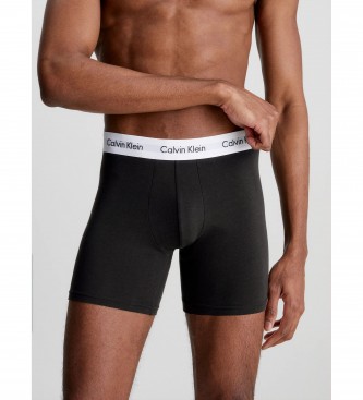 Calvin Klein Confezione da 3 boxer lunghi neri in cotone stretch