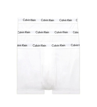 Calvin Klein Confezione da 3 boxer a vita bassa in cotone elasticizzato bianco