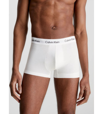 Calvin Klein Confezione da 3 boxer a vita bassa in cotone elasticizzato bianco