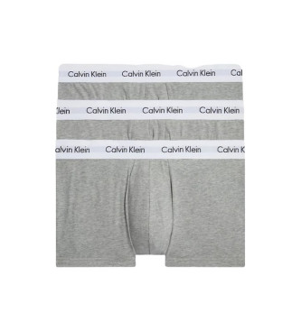 Calvin Klein Set 3 Katoenen Stretch Boxers grijs