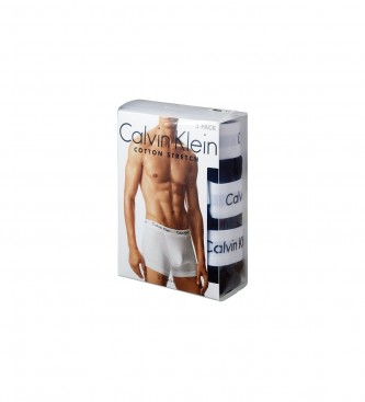 Calvin Klein Confezione da 3 boxer elasticizzati in cotone a vita bassa nero, blu