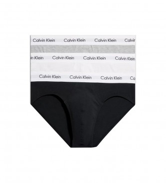 Calvin Klein Pack 3 Cotton Stretch briefs grey, white, black