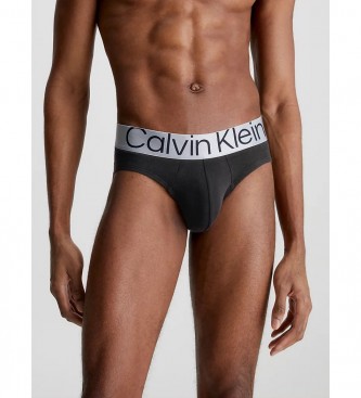 Calvin Klein Paket 3 Jeklene bombažne hlačke črne barve