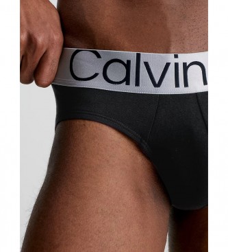 Calvin Klein Pack 3 Sottovesti Acciaio Cotone nero