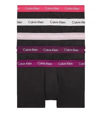 Calvin Klein Pack 5 Bóxers Trunk Low Rise negro