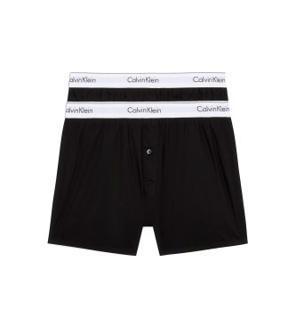 Calvin Klein Confezione da 2 Boxer Moderni Slim in cotone nero