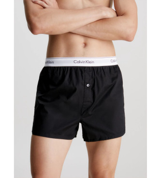 Calvin Klein Pakke med 2 Slim Modern Cotton Black Boxershorts