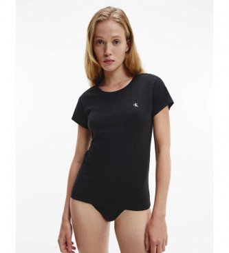 Calvin Klein T-shirt nere girocollo in confezione da 2
