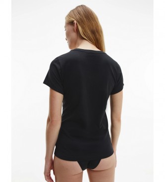Calvin Klein Pacote de 2 camisetas de pescoço preto Crew Neck