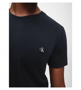 Calvin Klein T-shirt girocollo a maniche corte in confezione da 2 grigie, nere