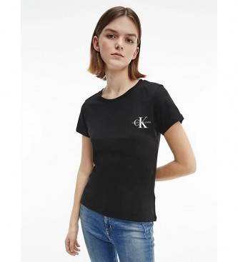 Calvin Klein Jeans Confezione da 2 magliette Slim Monogram bianche, nere