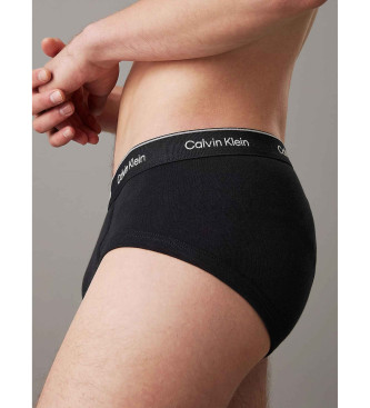 Calvin Klein Zestaw 3 sztuk bokserek Hip Brief w kolorze czarnym