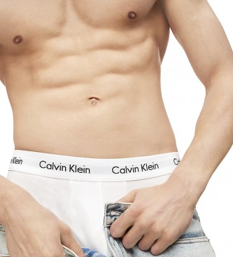 Calvin Klein Pack 3 Bóxers Tiro Bajo Cotton Stretch blanco
