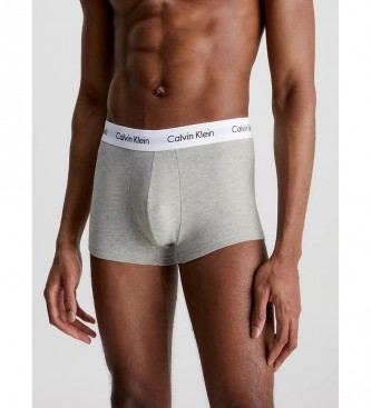 Calvin Klein Pack 3 Cotton Stretch Low Rise Boxer Shorts cinza