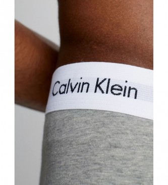 Calvin Klein Confezione da 3 boxer a vita bassa in cotone elasticizzato grigio