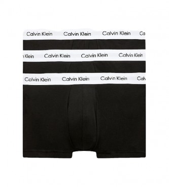 Calvin Klein Pack 3 Cotton Stretch Low Rise Boxer Shorts black