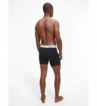 Calvin Klein Embalagem de 3 boxers longos cinzentos, brancos, pretos 