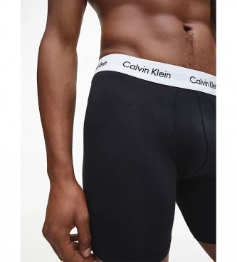 Calvin Klein Lot de 3 caleçons longs gris, blanc, noir 