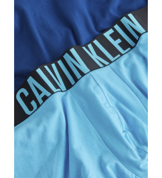 Calvin Klein Set di 3 boxer neri e blu