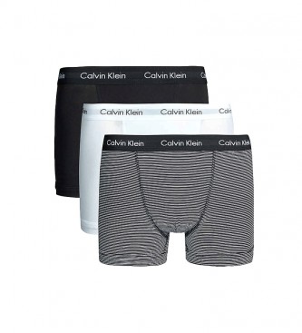 Calvin Klein Pack de 3 Boxers Trunk negro, blanco