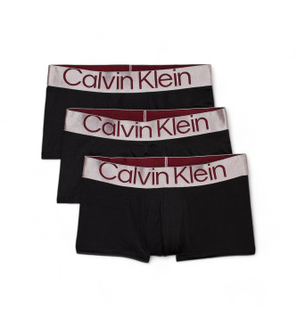 Calvin Klein Pack de 3 bxers ajustados de tiro bajo Steel Micro negro