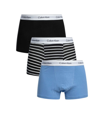 Calvin Klein Confezione da 3 boxer aderenti Icon Cotton Stretch, neri e blu