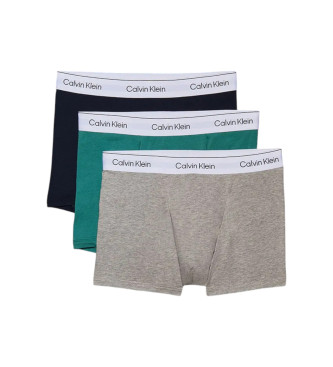 Calvin Klein Confezione da 3 boxer aderenti Icon Cotton Stretch in nero, verde e grigio