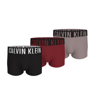 Calvin Klein Set van 3 strakke boxers - Intense Power zwart, rood, grijs