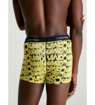 Calvin Klein Pacote de 3 Boxer Shorts - Ck96 preto, amarelo, com padrão
