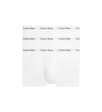 Calvin Klein Katoen Stretch laag uitgesneden boxershorts wit 3-pack