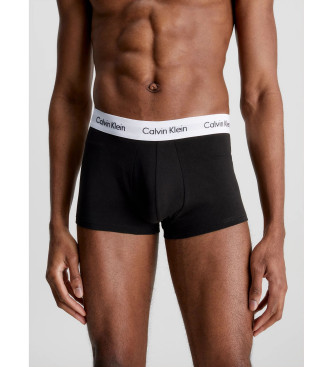 Calvin Klein Pack 3 Calas de cintura baixa em algodo elstico preto