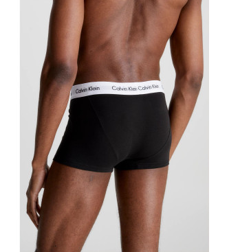 Calvin Klein Pack 3 Calas de cintura baixa em algodo elstico preto