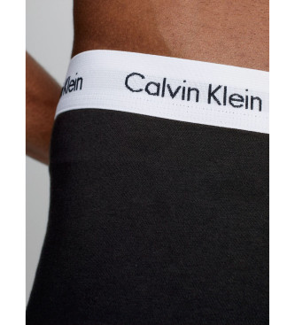 Calvin Klein Pack 3 Calas de cintura baixa em algodo elstico preto