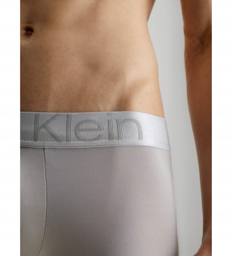 Calvin Klein Pack Of 3 Low Rise Boxer Shorts - Steel Micro blue, grey