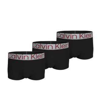 Calvin Klein Pack de 3 bxers de tiro bajo Steel Micro negro