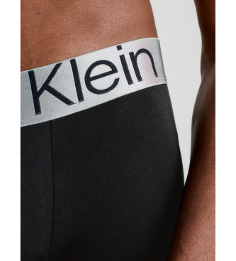 Calvin Klein 3-pack lange panty - staalkatoen zwart