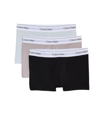 Calvin Klein Pack de 3 boxers de algodo moderno branco, cinzento, preto