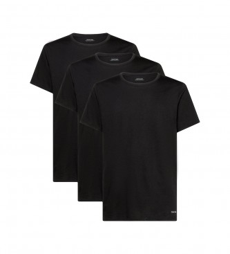 Calvin Klein Pacote de 3 T-shirts clássicas de Algodão Preto