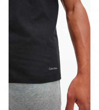 Calvin Klein Lot de 3 T-shirts noirs à col en V