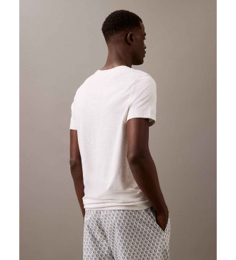 Calvin Klein Lot de 3 t-shirts  col ras du cou blanc, gris, bleu