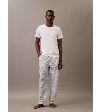 Calvin Klein Lot de 3 t-shirts  col ras du cou blanc, gris, bleu