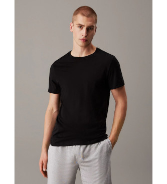 Calvin Klein Conjunto de 3 t-shirts com gola redonda preto, cinzento e branco